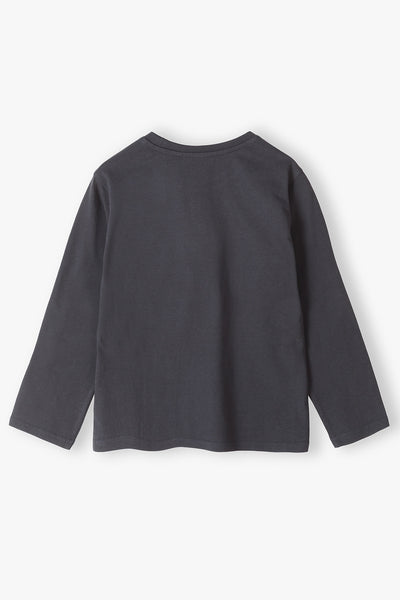 Graphite boys' blouse with long sleeves