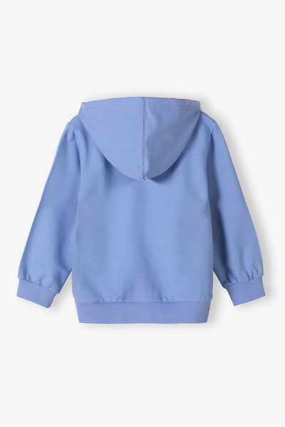 Sweatshirt for girls with a hood and a front pocket