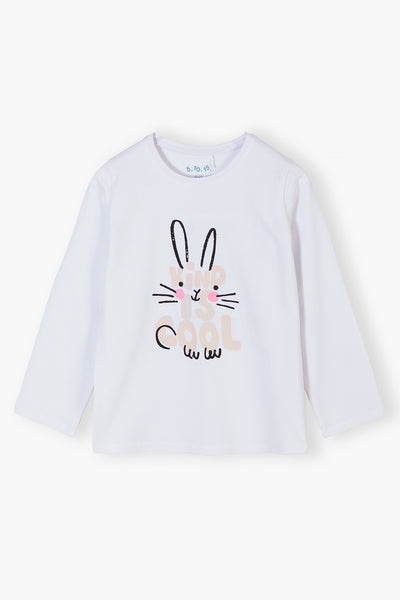 White blouse with cool bunny