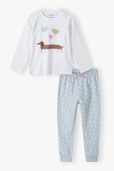 Girls' pajamas with a dog print