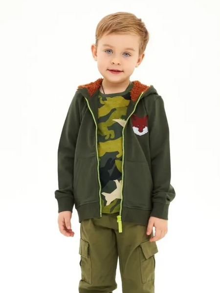 Boys' hooded sweatshirt - green