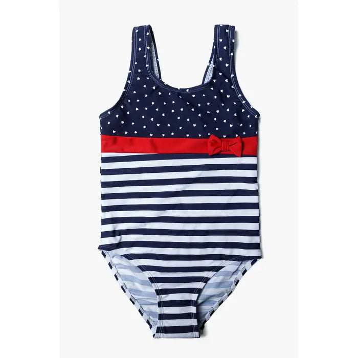 One-piece swimsuit for girls - navy blue