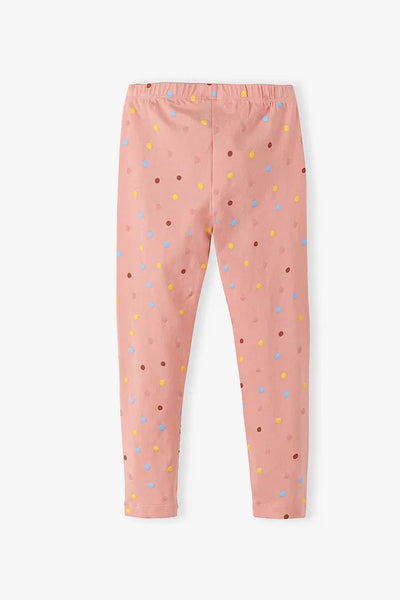 Girls' leggings with colorful dots