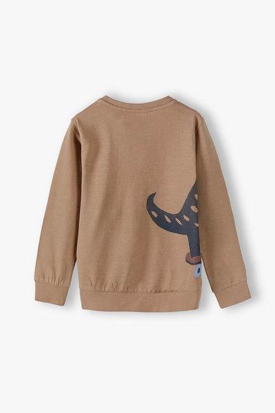 Brown T-Shirt with a dinosaur