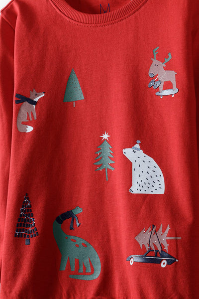 Boys' blouse with a Christmas theme