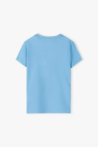 Blue boy's T-shirt with Polish inscription