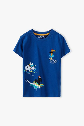 T-Shirt Dogs Surfing