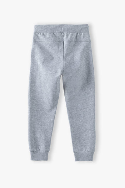 Grey sweatpants for boys with pockets