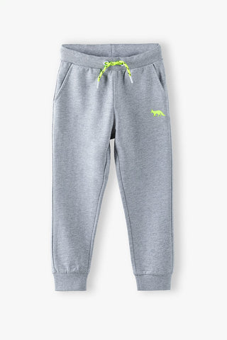 Grey sweatpants for boys with pockets