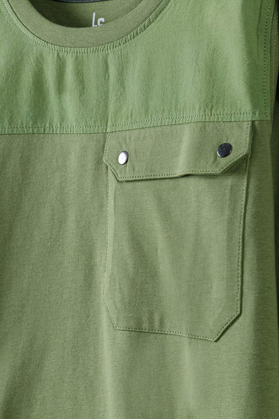 Khaki T-Shirt with a pocket