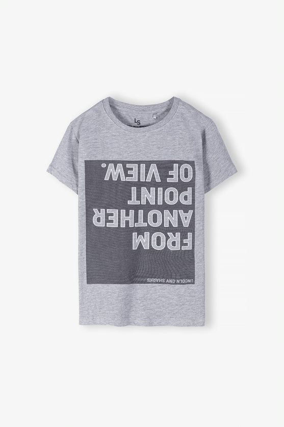 Boys' T-shirt with a soft print - FROM ANOTHER POINT OF VIEW.