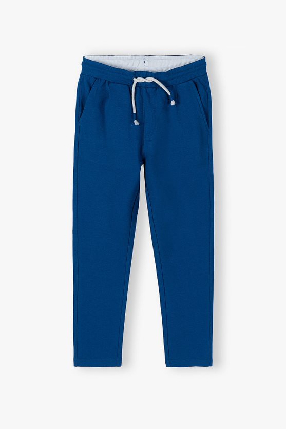 Cotton sweatpants for a boy - blue