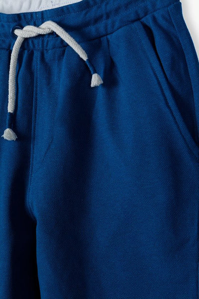 Cotton sweatpants for a boy - blue