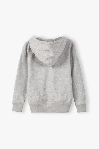 Girls' sweatshirt with a kitten - grey