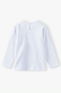 Elegant white blouse for girls with long sleeves