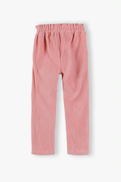 Sweatpants with a decorative bow - pink stripes