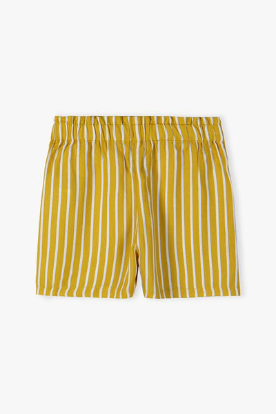 Yellow with white stripes shorts
