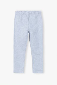 Girls' sweatpants with paws on the knees - grey