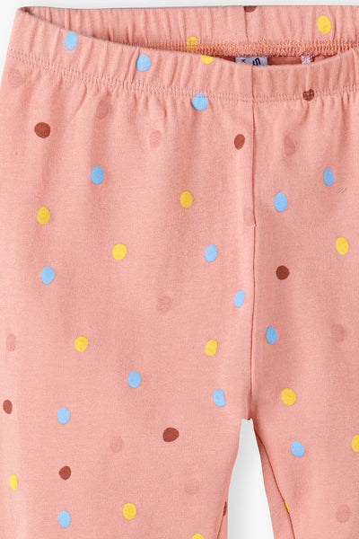 Girls' leggings with colorful dots