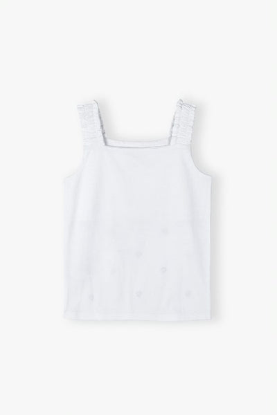 White cotton t-shirt with hearts