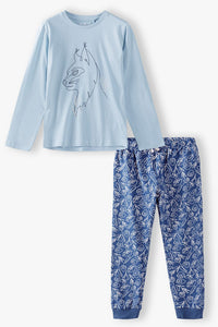Cotton girls' pyjamas with long sleeves