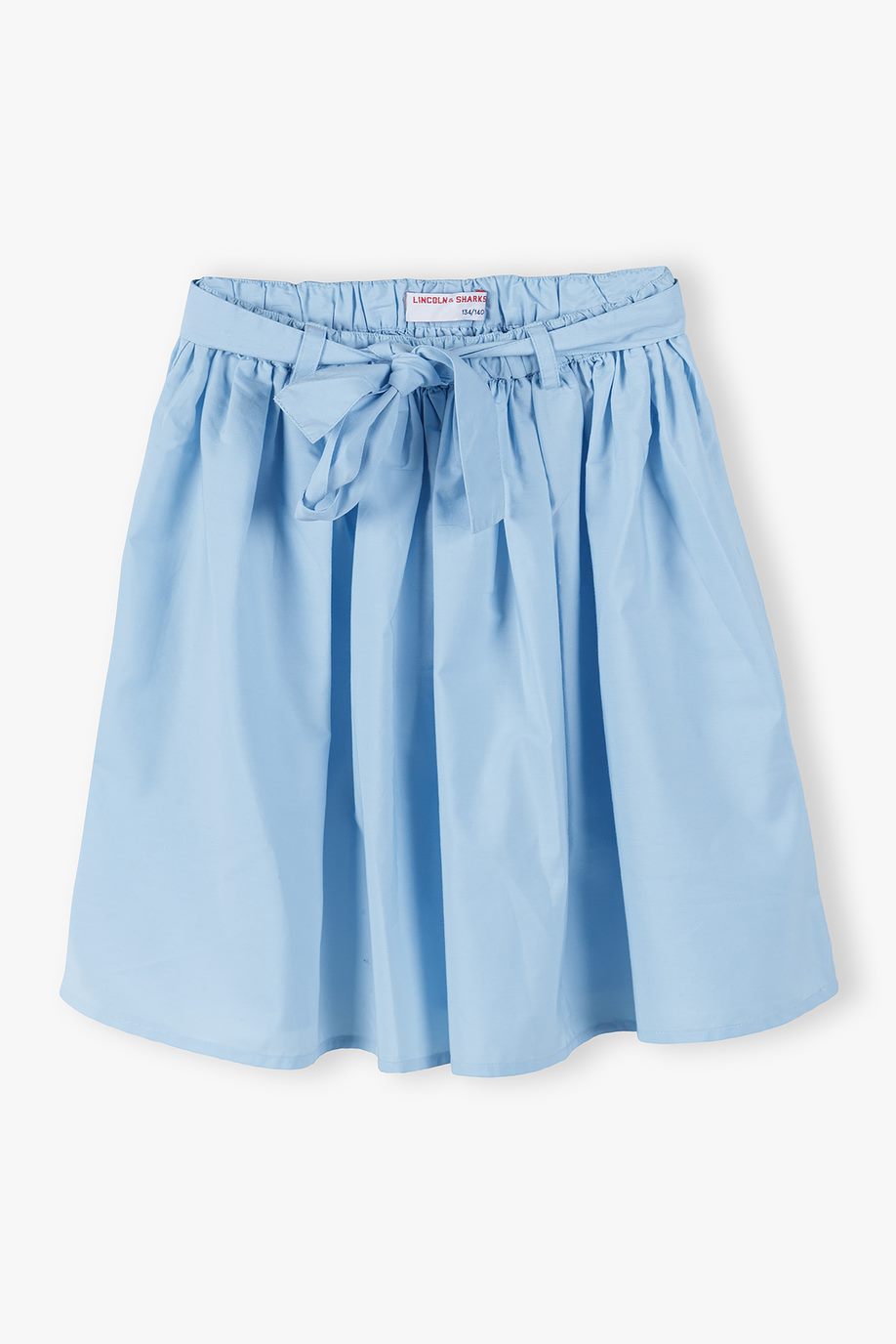 Children's skirt with a decorative bow - blue